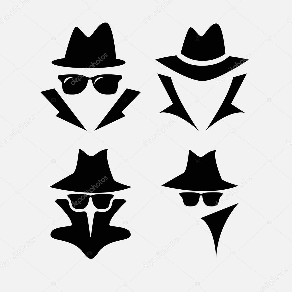 Detective icon isolated on white background