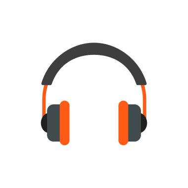 Beyaz arkaplanda kulaklık simgesi.