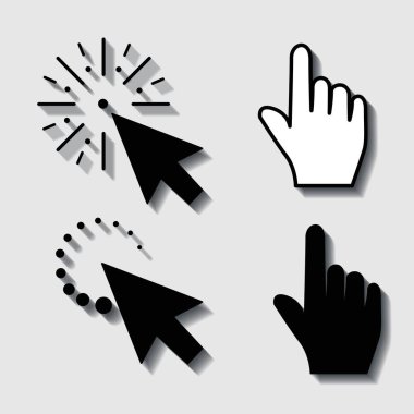 Düz modern imleç simgeleri kümesi