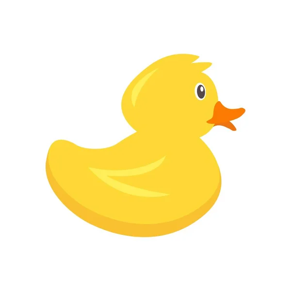 Ducky koupelová hračka plochý vektor Barevná ikona. — Stockový vektor