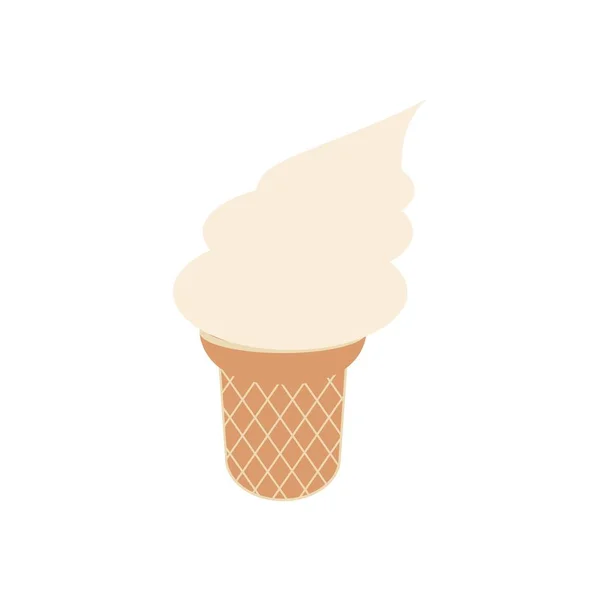 白い背景で隔離の漫画かわいいアイス クリーム — ストックベクタ