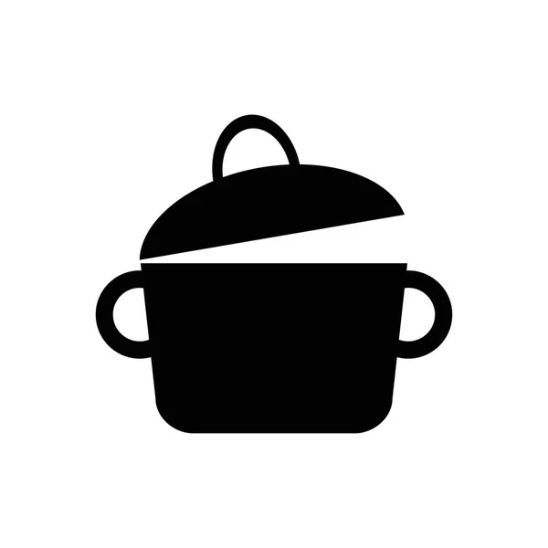 Cozinha Pan Icon no fundo branco — Vetor de Stock