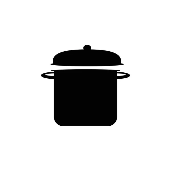 Cozinha Pan Icon no fundo branco — Vetor de Stock