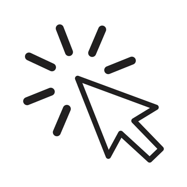 Fare imleci sembolü - ok tıklama işaretçisi çizimi yalıtılmış — Stok Vektör