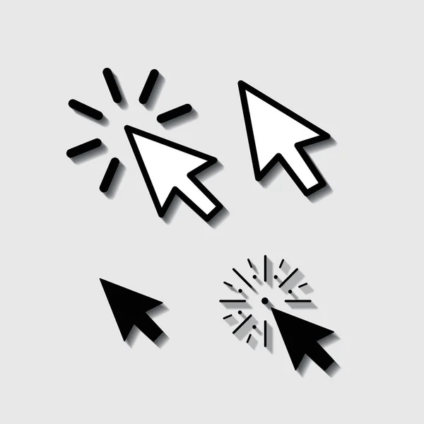 Set of flat modern cursor icons — Stock Vector