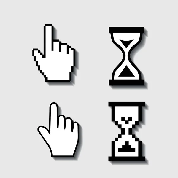 Set van platte moderne cursor pictogrammen — Stockvector