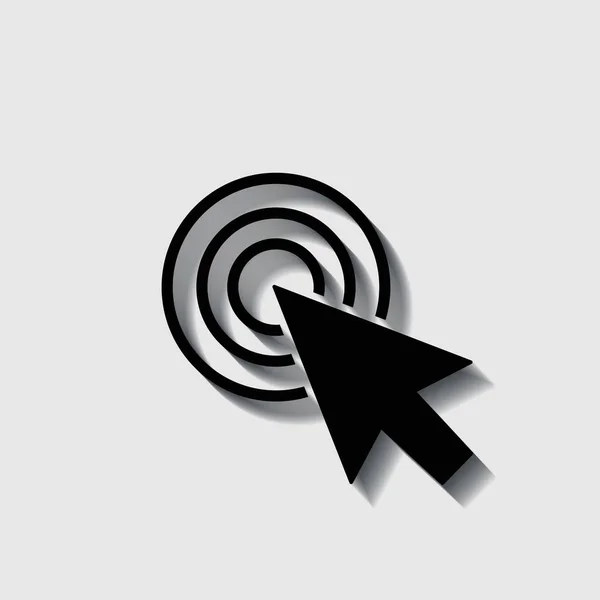 Egérkurzor szimbólum-nyíl kattintson a mutató illusztráció elszigetelt — Stock Vector