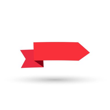 Beyaz arka plan üzerinde izole kırmızı kurdela