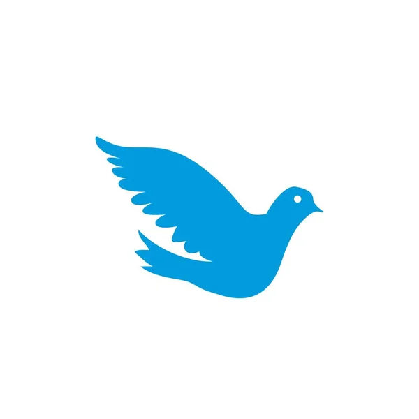 Un vecteur de colombe. Icône bleue isolée — Image vectorielle