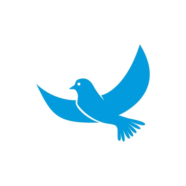 Dove vector. Isolated blue icon — Stock Vector