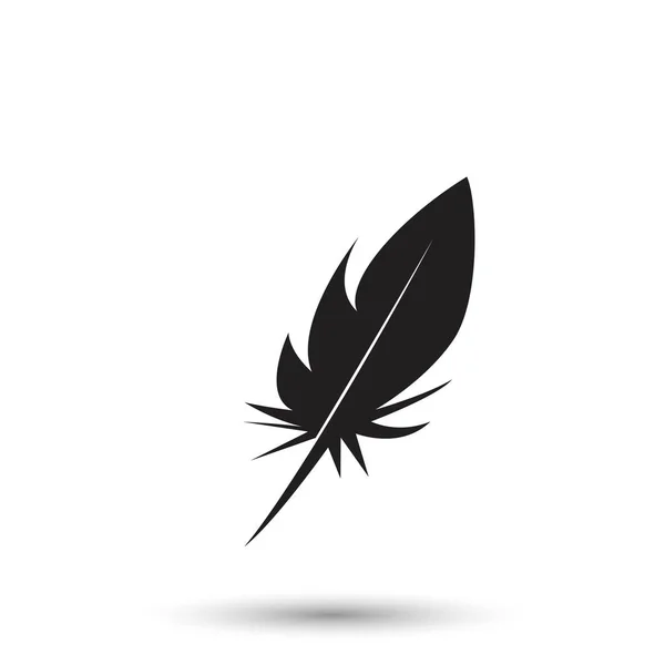 Feather icon isolated on white background — Stock Vector