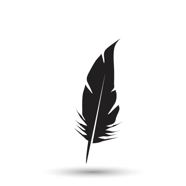 Icono de pluma aislado sobre fondo blanco — Archivo Imágenes Vectoriales