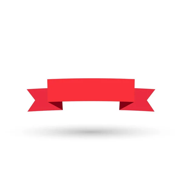 Fitas vermelhas isoladas no fundo branco — Vetor de Stock