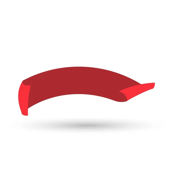 Piros szalagokkal elszigetelt fehér background — Stock Vector