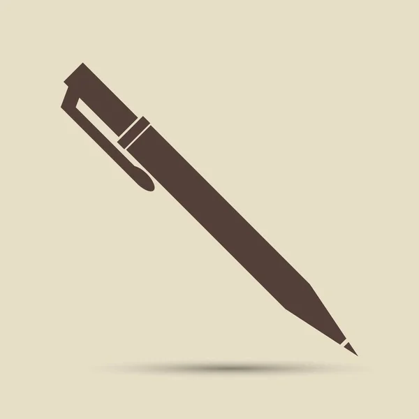 Ilustração do ícone da caneta. Estilo de design plano —  Vetores de Stock