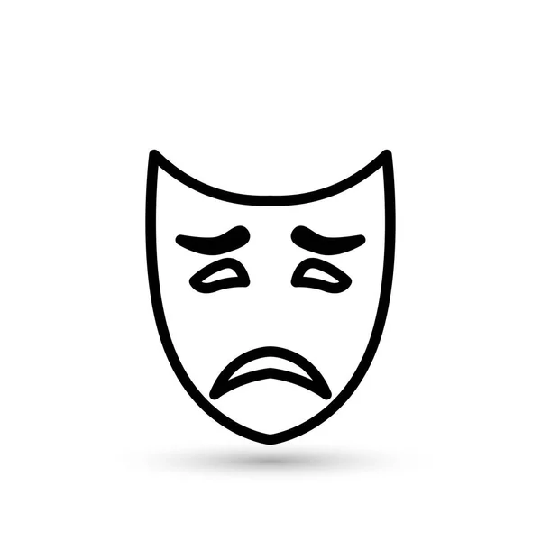 劇場シンボル笑いと泣きマスク描画 — ストックベクタ