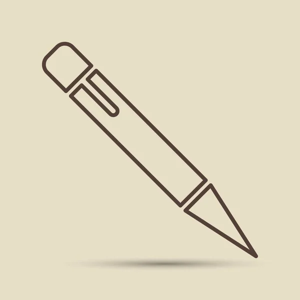 Illustration de stylo icône. Style design plat — Image vectorielle