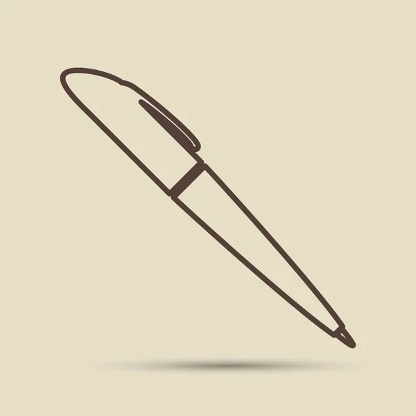 Stift-Icon-Illustration. flacher Designstil — Stockvektor