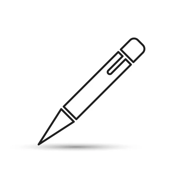 Εικονογράφηση εικονιδίου πένας. Στυλ επίπεδης σχεδίασης — Διανυσματικό Αρχείο