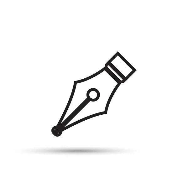 Stift-Icon-Illustration. flacher Designstil — Stockvektor