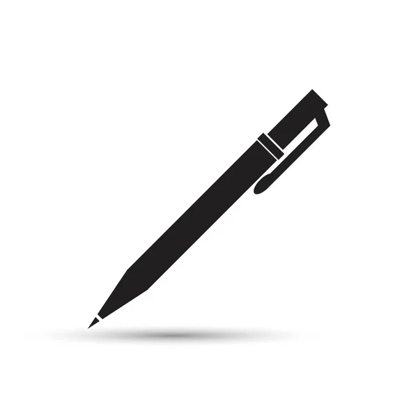 Ilustração do ícone da caneta. Estilo de design plano — Vetor de Stock