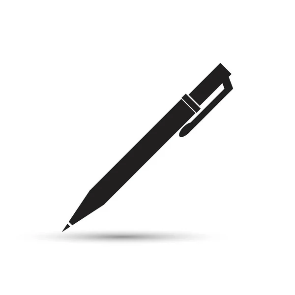 Illustratie van het pen pictogram. Platte ontwerp stijl — Stockvector