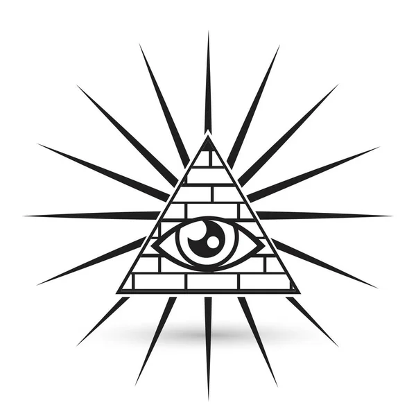 ブラックピラミッドエジプトのアイコン。観光ブラックピラミッドエジプトの簡単なイラスト — ストックベクタ