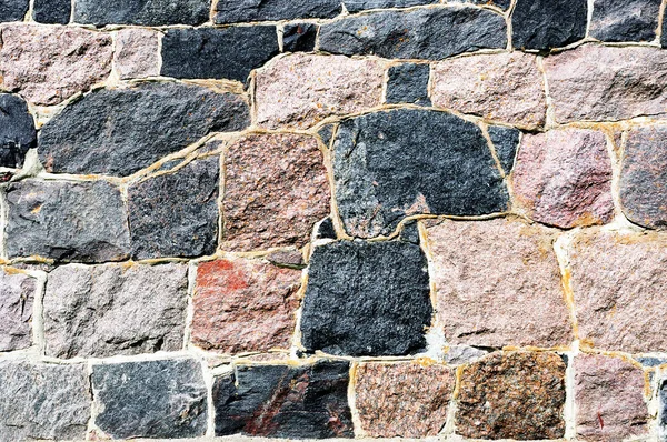 Rough Wall Made Cemented Stones Royalty Free Stock Photos