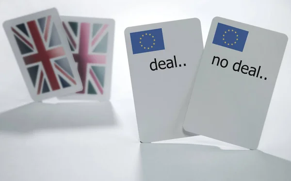 Cartes Jouer Britanniques Européennes Avec Deal Pas Cartes Deal — Photo