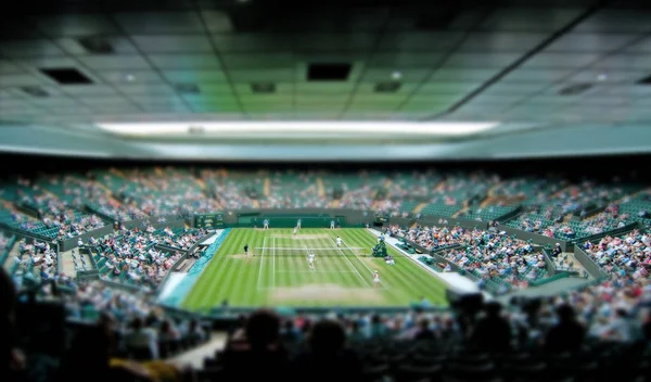 Wimbledon tennis centre court tilt shift — Stock Photo, Image