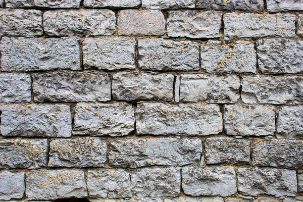 Muro Antico Con Blocchi Pietra Sotto Forma Mattoni — Foto Stock