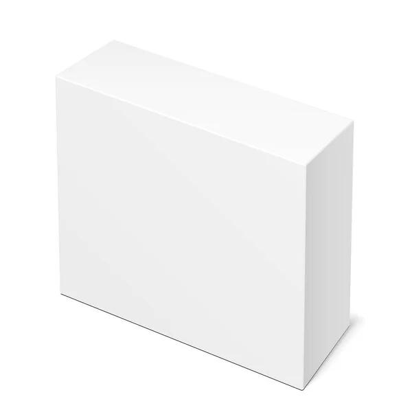 Producto Caja de embalaje de plástico de cartón. Ilustración Aislado sobre fondo blanco. Plantilla Mock Up listo para su diseño. Vector EPS10 — Archivo Imágenes Vectoriales