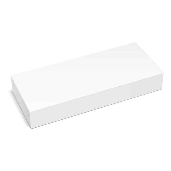 产品纸板塑料包装盒。在白色背景中隔离的插图。模拟模板, 为您的设计做好准备。向量 eps10 — 图库矢量图片