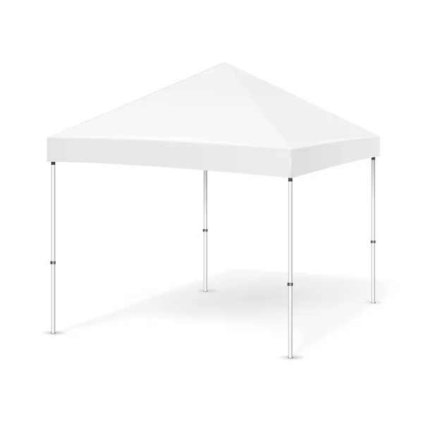 Mockup Promotional Outdoor Event Trade Show Pop-Up Tent Mobile Marquee. Mock Up, Template. Illustration Isolated On White Background. Ready For Your Design. Product Advertising. Vector EPS10 — Stock Vector