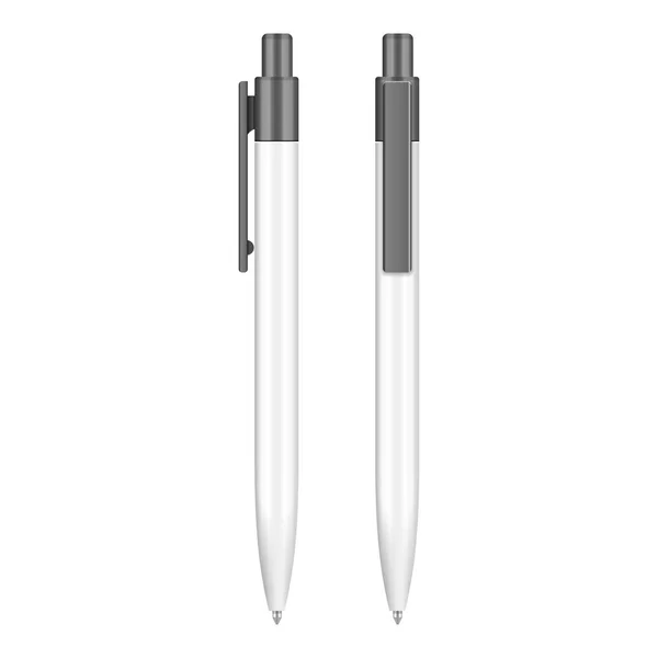 Γκρι στυλό, μολύβι, σετ δεικτών εταιρικής ταυτότητας και — Διανυσματικό Αρχείο