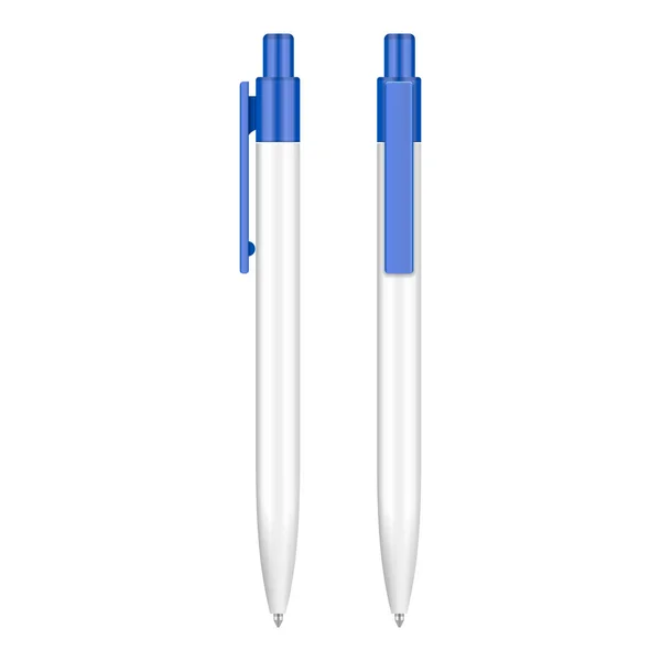 Blue Ballpoint Pen, Pencil, Marker Set of Corporate Identity and Векторная Графика