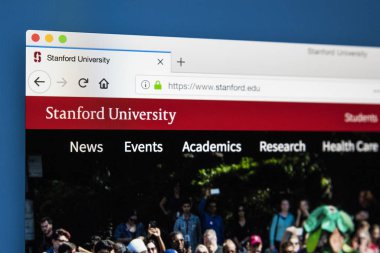 Londra, İngiltere - 17th Mayıs 2018: Stanford Üniversitesi - Stanford, California, 17 Mayıs 2018 üzerinde bir özel araştırma Üniversitesi resmi web sitesi ana sayfası.