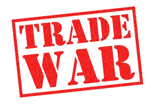 Trade War Rubber Stamp Plain White Background — Stock Photo, Image