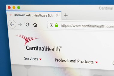 Londra, İngiltere - 29th Mayıs 2018: Kardinal sağlık Inc - Ohio, 29 Mayıs 2018 temel sağlık hizmetleri şirketi için resmi web sitesi ana sayfası.