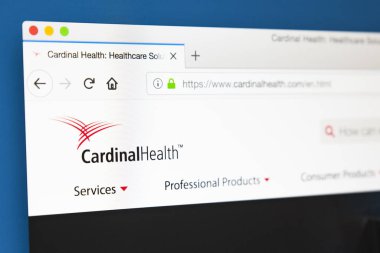 Londra, İngiltere - 29th Mayıs 2018: Kardinal sağlık Inc - Ohio, 29 Mayıs 2018 temel sağlık hizmetleri şirketi için resmi web sitesi ana sayfası.