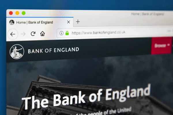 London Mai 2018 Die Homepage Der Offiziellen Webseite Der Bank — Stockfoto