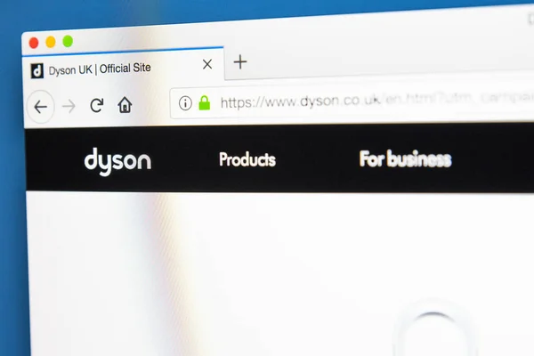 Londres Reino Unido Mayo 2018 Página Web Oficial Dyson Ltd — Foto de Stock