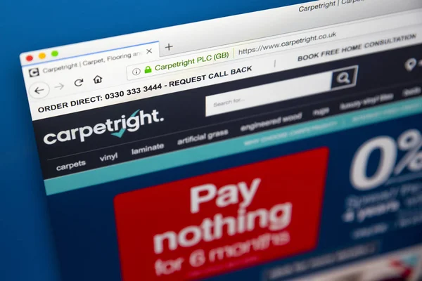 London May 23Rd 2018 Homepage Official Website Carpetright Plc One — Stock Photo, Image