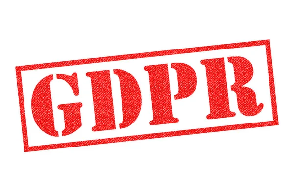 Gdpr Red Rubber Stamp White Background — Stock Photo, Image