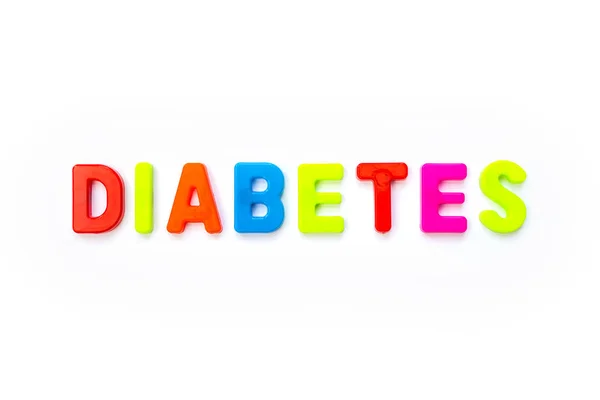 Parola Diabetes Scritto Con Lettere Colorate — Foto Stock