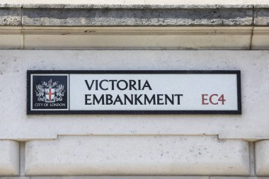 Londra, İngiltere - 6 Haziran 2018: Victoria setin şehir Londra, üzerinde 6 Haziran 2018 sokak tabelası.