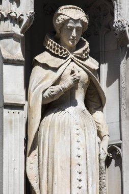 Fleet Sokağı'nda şehir Londra, İngiltere bir bina cephesinde İskoç Kraliçesi Mary heykeli. O da Mary Stuart mı yoksa Mary ben bilinen ve İskoçya ' 1542 1567 için hüküm..