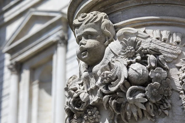 Пример Интриги Скульптурная Деталь Фасаде Собора Святого Петра Лондоне Великобритания — стоковое фото
