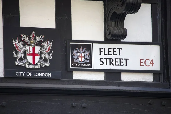 Londres Royaume Uni Juin 2018 Panneau Rue Sur Fleet Street — Photo