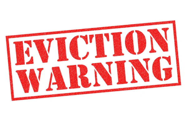 Eviction Warning Red Rubber Stamp White Background — Stock Photo, Image